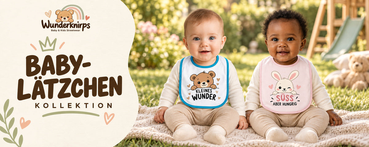 Wunderknirps Baby-Lätzchen Kollektion – Lätzchen mit liebevollen Motiven für Babys