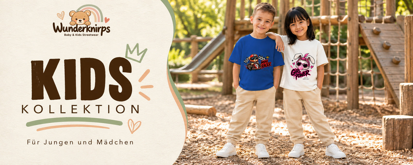Wunderknirps Kinderkleidung – T-Shirts und Jogginghosen für Mädchen und Jungen