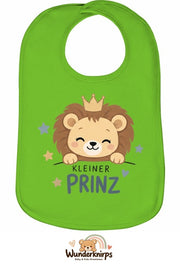 Baby-Lätzchen Olli-01 in Apfelgrün mit Motiv Kleiner Prinz – Löwe
