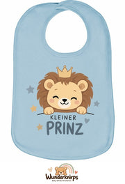 Baby-Lätzchen Olli-01 in Pastellblau mit Motiv Kleiner Prinz – Löwe