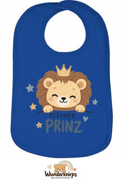 Baby-Lätzchen Olli-01 in Royalblau mit Motiv Kleiner Prinz – Löwe
