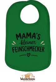 Baby-Lätzchen Olli-01 in Grün mit Motiv Mamas kleiner Feinschmecker