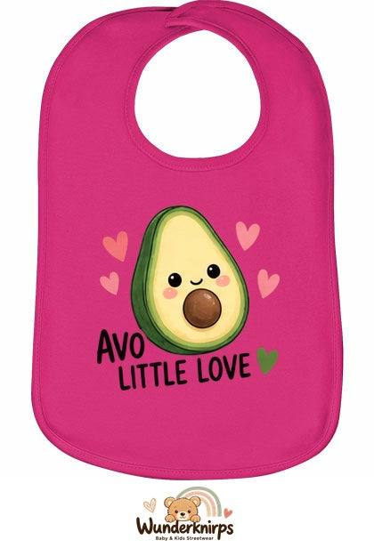 Baby-Lätzchen Olli-01 in Pink mit Motiv Avo Little Love
