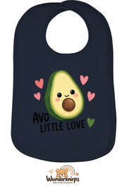 Baby-Lätzchen Olli-01 in Marineblau mit Motiv Avo Little Love