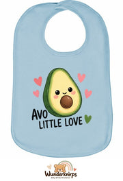 Baby-Lätzchen Olli-01 in Pastellblau mit Motiv Avo Little Love