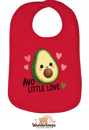 Baby-Lätzchen Olli-01 in Rot mit Motiv Avo Little Love