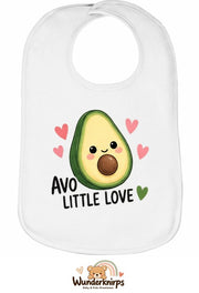 Baby-Lätzchen Olli-01 in Weiß mit Motiv Avo Little Love