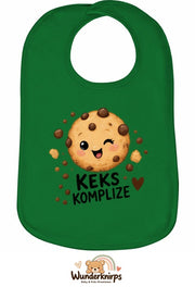 Baby-Lätzchen Olli-01 in Grün mit Motiv Keks-Komplize