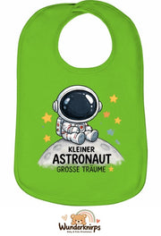 Baby-Lätzchen Olli-01 in Apfelgrün mit Motiv Kleiner Astronaut