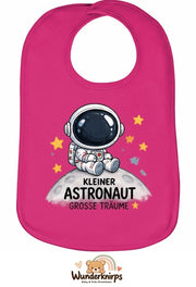 Baby-Lätzchen Olli-01 in Pink mit Motiv Kleiner Astronaut