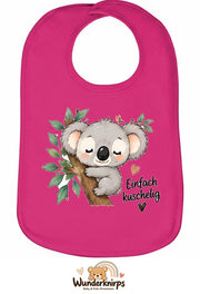 Baby-Lätzchen Olli-01 in Pink mit Motiv Einfach kuschelig – Koala
