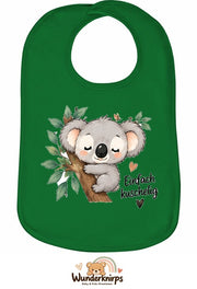 Baby-Lätzchen Olli-01 in Grün mit Motiv Einfach kuschelig – Koala