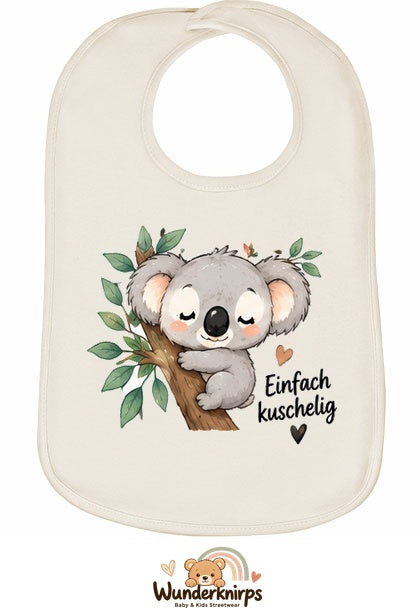 Baby-Lätzchen Olli-01 in Natur mit Motiv Einfach kuschelig – Koala