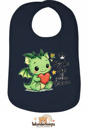 Baby-Lätzchen Olli-01 in Marineblau mit Motiv Starke Kids – Drache