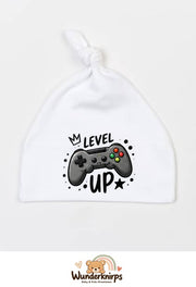 Knotenmütze Babybugz BZ15 in Weiß mit Motiv Controller Level Up