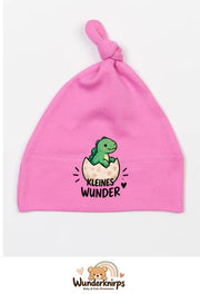Knotenmütze Babybugz BZ15 in Bubblegum-Pink mit Motiv Dino Kleines Wunder