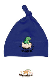 Knotenmütze Babybugz BZ15 in Marineblau mit Motiv Dino Kleines Wunder