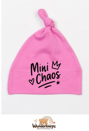 Knotenmütze Babybugz BZ15 in Bubblegum-Pink mit Motiv Mini Chaos