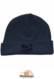Umschlagmütze Rox-01 in Marineblau mit Motiv Mini Chaos