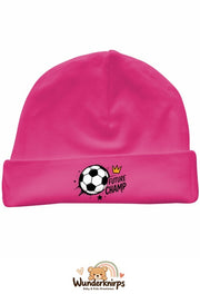 Umschlagmütze Rox-01 in Pink mit Motiv Fußball Future Champ
