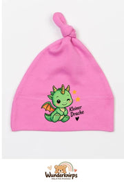 Knotenmütze Babybugz BZ15 in Bubblegum-Pink mit Motiv Kleiner Drache