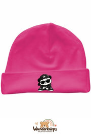 Umschlagmütze Rox-01 in Pink mit Motiv Panda im Streetwear-Look