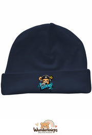 Umschlagmütze Rox-01 in Marineblau mit Motiv Bär Little Legend