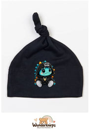 Knotenmütze Babybugz BZ15 in Schwarz mit Motiv Dino Little Dude