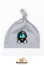 Knotenmütze Babybugz BZ15 in Grau meliert mit Motiv Dino Little Dude