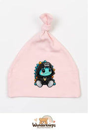 Knotenmütze Babybugz BZ15 in Pastellrosa mit Motiv Dino Little Dude