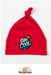 Knotenmütze Babybugz BZ15 in Rot mit Motiv Stay Cool