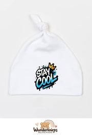 Knotenmütze Babybugz BZ15 in Weiß mit Motiv Stay Cool