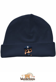 Umschlagmütze Rox-01 in Marineblau mit Motiv Kleiner Polizist