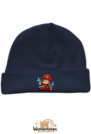 Umschlagmütze Rox-01 in Marineblau mit Motiv Feuerwehr Kleiner Held