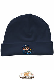 Umschlagmütze Rox-01 in Marineblau mit Motiv Polizei Kleiner Cop