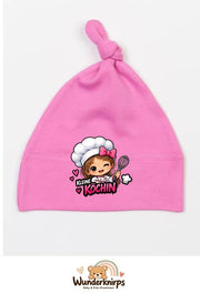 Knotenmütze Babybugz BZ15 in Bubblegum-Pink mit Motiv Kleine Köchin