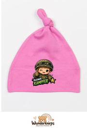 Knotenmütze Babybugz BZ15 in Bubblegum-Pink mit Motiv Kleiner Kämpfer