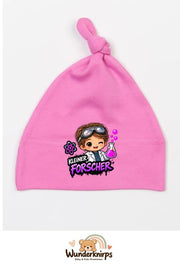 Knotenmütze Babybugz BZ15 in Bubblegum-Pink mit Motiv Kleiner Forscher