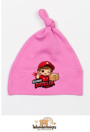 Knotenmütze Babybugz BZ15 in Bubblegum-Pink mit Motiv Kleiner Zusteller