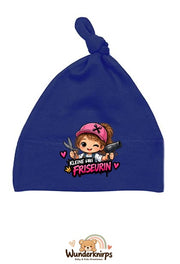 Knotenmütze Babybugz BZ15 in Marineblau mit Motiv Kleine Friseurin