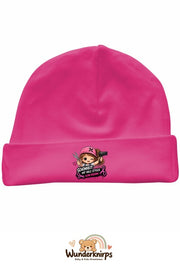 Umschlagmütze Rox-01 in Pink mit Motiv Friseurin Schönheit hat viele Styles