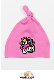 Knotenmütze Babybugz BZ15 in Bubblegum-Pink mit Motiv Kleine Chaos Queen
