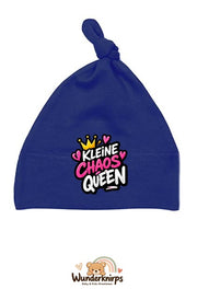 Knotenmütze Babybugz BZ15 in Marineblau mit Motiv Kleine Chaos Queen