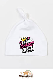 Knotenmütze Babybugz BZ15 in Weiß mit Motiv Kleine Chaos Queen