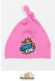 Knotenmütze Babybugz BZ15 in Bubblegum-Pink mit Motiv Kleiner Chaos King