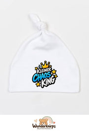 Knotenmütze Babybugz BZ15 in Weiß mit Motiv Kleiner Chaos King