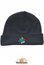 Umschlagmütze Rox-01 in Anthrazit mit Motiv Kleiner Chaos King