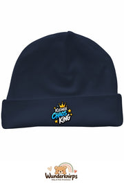 Umschlagmütze Rox-01 in Marineblau mit Motiv Kleiner Chaos King