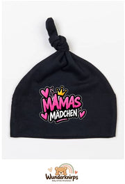 Knotenmütze Babybugz BZ15 in Schwarz mit Motiv Mamas Mädchen