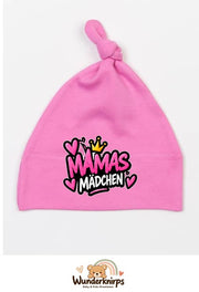 Knotenmütze Babybugz BZ15 in Bubblegum-Pink mit Motiv Mamas Mädchen